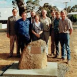 Cr. Geoff Beeck, Cr. Robert Godfrey, ??, Sue Page, Peter Jolly, Cr. Arthur Todd, ??, Cr. Peter Kerin Leisure Centre