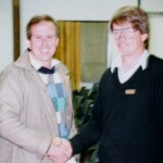 WRC President Bernie Dwyer (in very smart spectacles)with teacher, Mr Greg Varis Wurgabup Rifle Club Lost Katanning