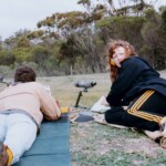 Christine Keast coaching a student on the firing mound. wurgabup rifle club lost katanning