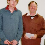 Club Captain, Ed Dixon (right) makes a presentation Wurgabup Rifle Club Lost Katanning