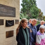 Shire President Cr. Liz Guidera address the crowd prior to the unveiling. Ainslie Evans Katanning