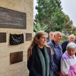 Shire President Cr. Liz Guidera address the crowd prior to the unveiling. Ainslie Evans Katanning